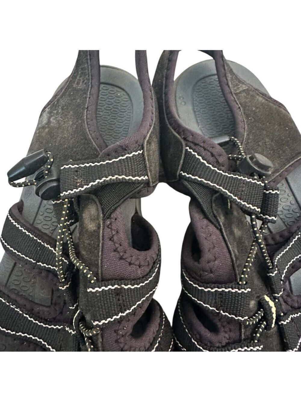Rugged Outback Banks Bumptoe Walk Hike Water Shoe Sandals Black Women Size 12 - Picture 7 of 9